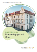 Titelseite des Folders für Bauherrenmodell und das Projekt Brückenkopfgasse 6, Graz